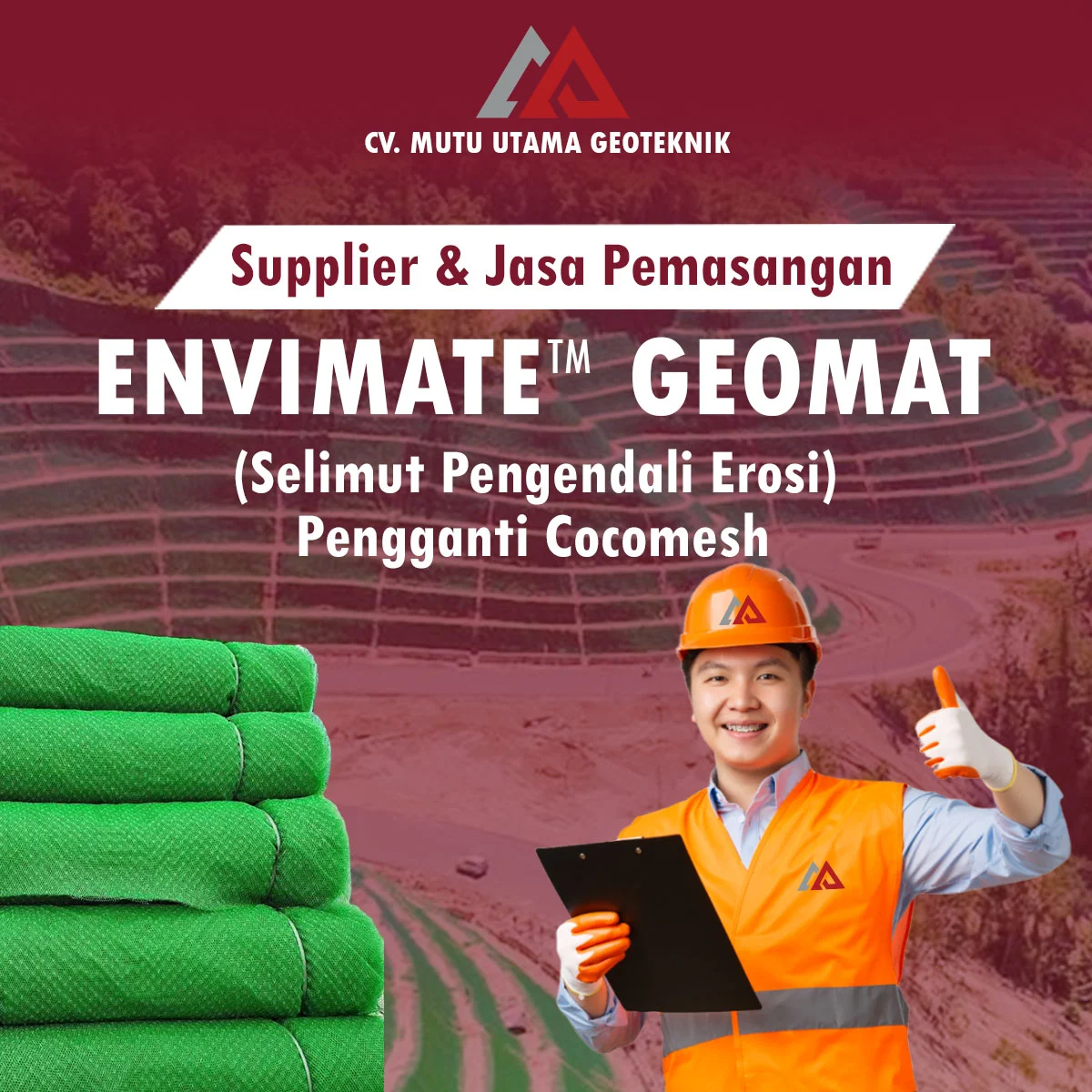 supplier geomat erosion control mat