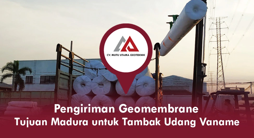 Pengiriman Geomembrane Tujuan Madura untuk Tambak Udang Vaname
