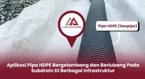 Aplikasi Pipa HDPE Bergelombang dan Berlubang Pada Subdrain Di Berbagai Infrastruktur